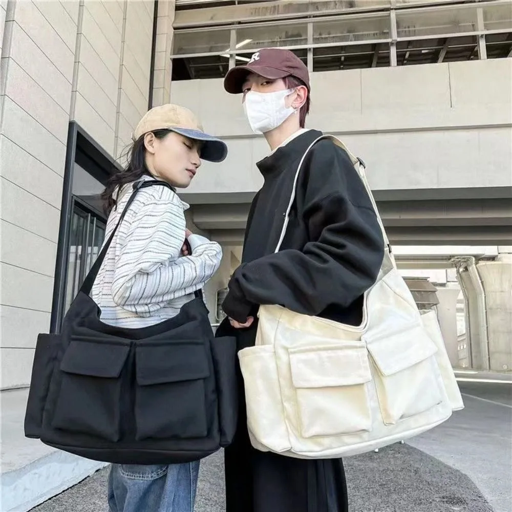

Casual Canvas Vintage Shoulder Bags Harajuku Tote Bags Teenager Messenger Bag Handbag Large Capacity Crossbody Bag Women