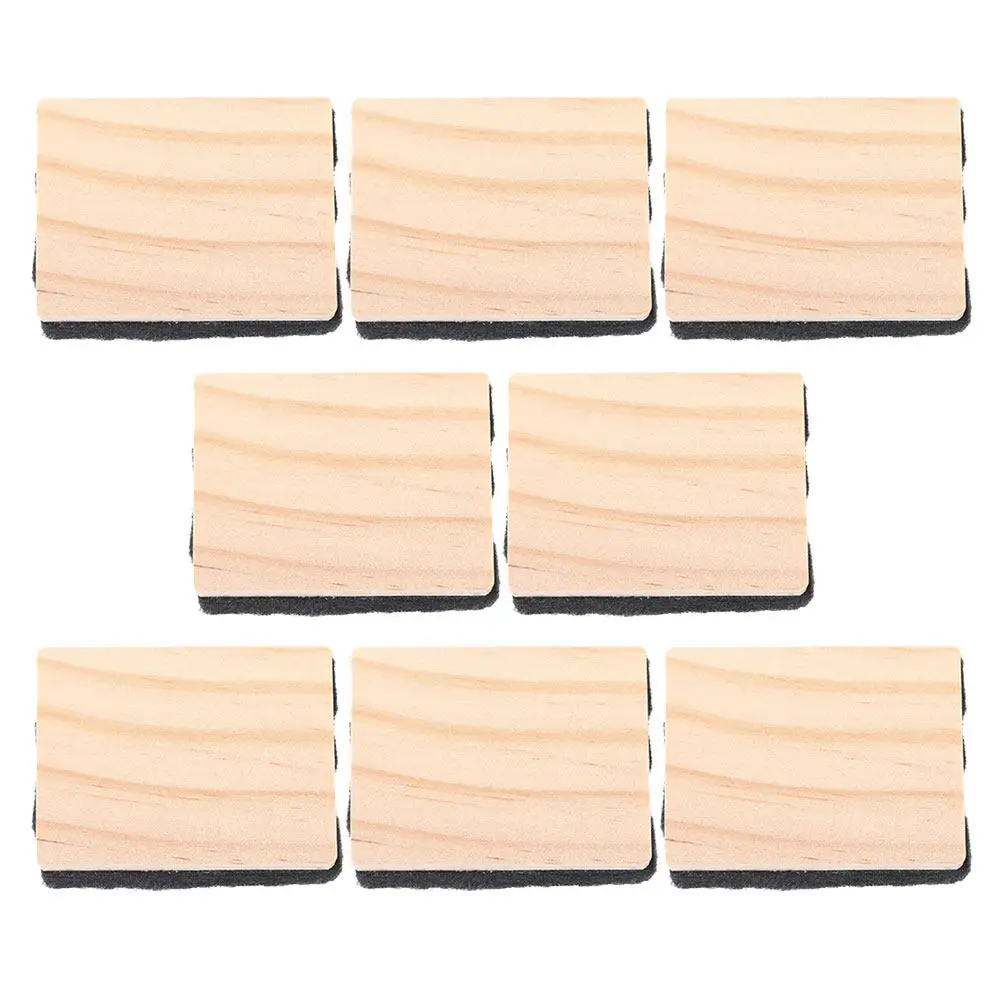 

8Pcs Wood Felt Blackboard Erasers Mini Compact Chalk Erasers for Classroom School Office Chalkboard Cleaner Supplies