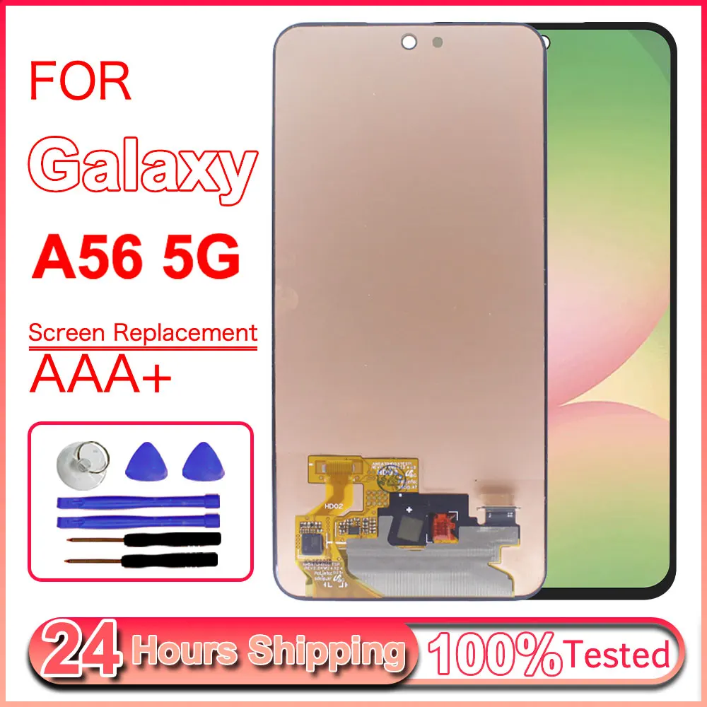 6.7'' High Quality Display for Samsung Galaxy A56 5G LCD Display Touch Screen Digitizer Assembly with Frame for Samsung A56 5G