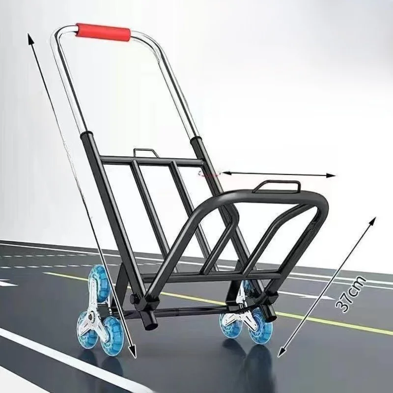 

Portable Hand-Pulled Lage Cart Staing op Cart Vegetable Bung Pull Rod Cart Home Use Small Towable Iron Material