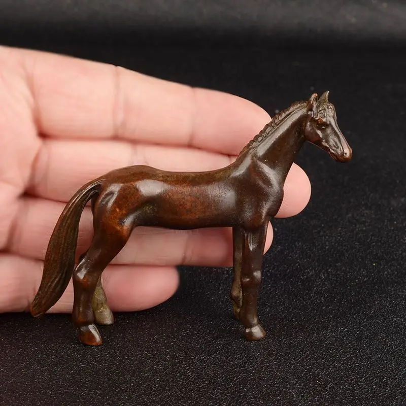 

Chinese antique stallion statue small ornaments collectibles