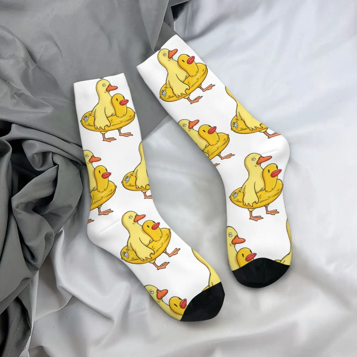 جوارب Double Duck Harajuku جوارب فائقة النعومة لجميع المواسم، إكسسوارات جوارب طويلة لهدية عيد ميلاد للجنسين