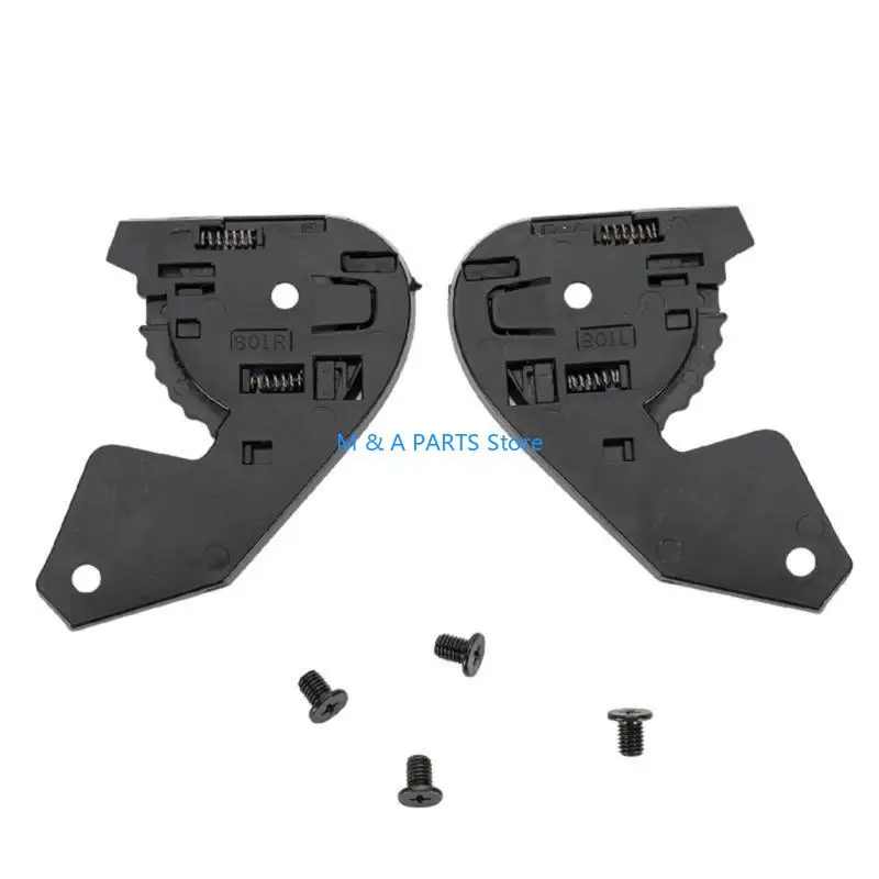 

U1JF 1 Pair Motorcycle Helmets Visors Gear Base Plate with Screw Face Shield Visors Base Easy Installation Helmets Accessory