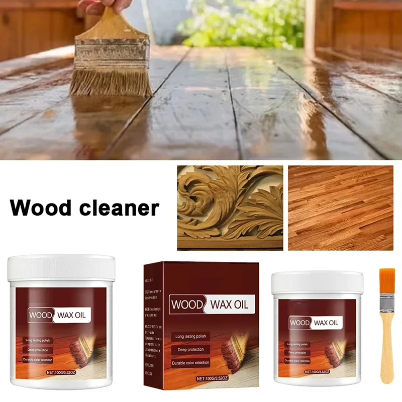 100g Wood Furniture Floor Polishing Agent Anti- Wood Wax Oil Cleaner Non- Wooden Floor Maintenance Retail