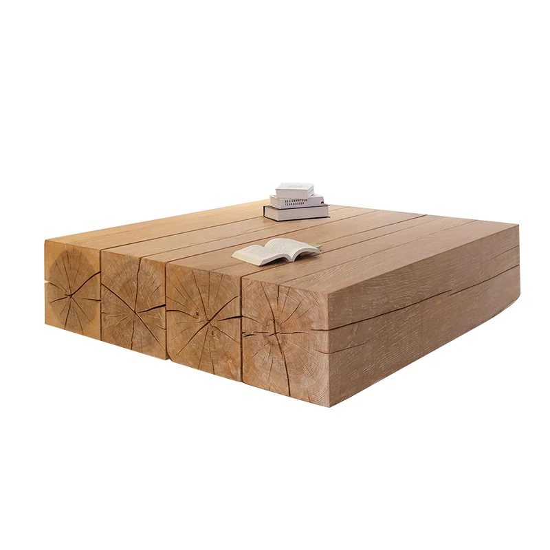 

Solid wood coffee table log living room B & B hotel small apartment old personalized designer low tea table