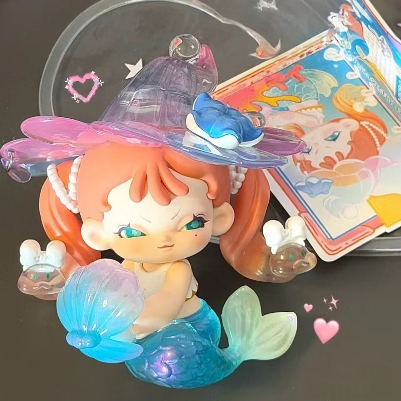 أصيلة Memesoo شبح الحصان فتاة مذكرات صندوق أعمى لطيف سطح المكتب زخرفة العصرية لعب دمية اليدوية فتاة هدية