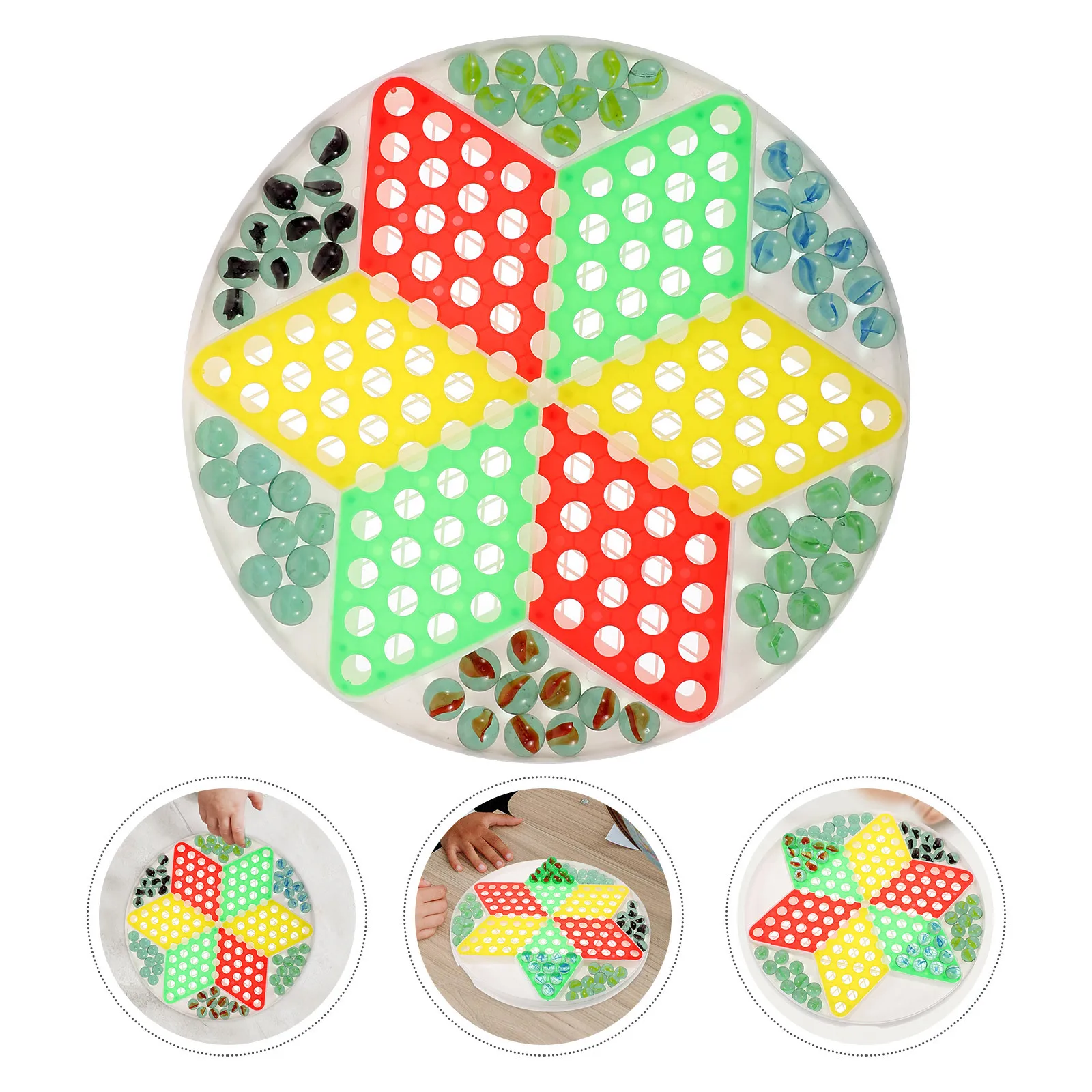 

Glass Bead Checkers Educational Game Eco Friendly Interactive Flying Chess Intelligence Trainer for Strategic