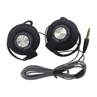 3.5mm Wired Headphones HIFI Heavy Bass Headset Over-ear Adjustable Ear Hook Earphones Mp3/MP4 Music Sports Earphone for Phone PC