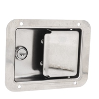 Stainless Steel Toolbox Lock RV Handle Latch Paddle Lock with 2 Keys for Trailer Truck