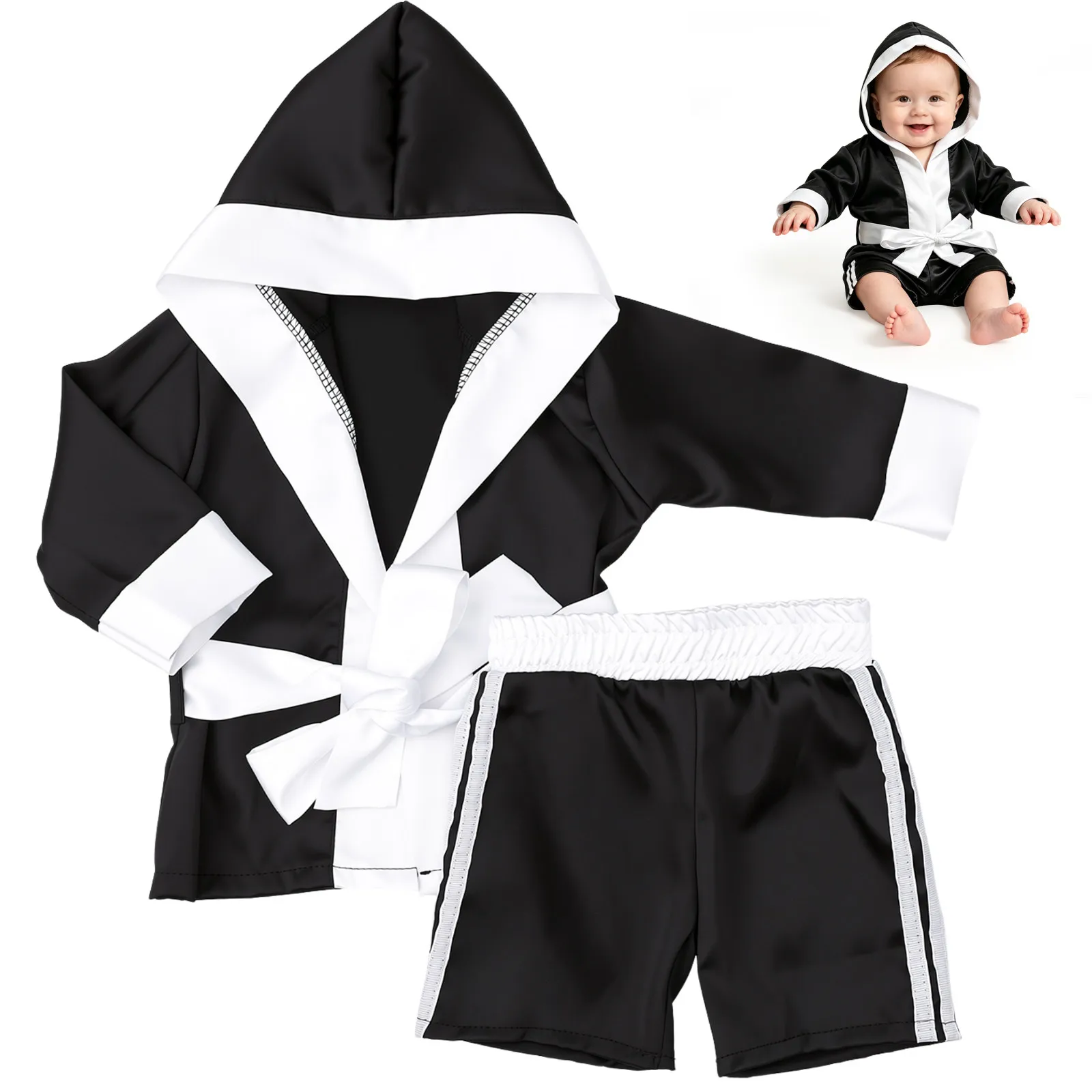 1Set Newborn Photo Prop Outfit For Baby Photography Props Boxing Comfortable Cotton Blend Trunks Costume Vibrant