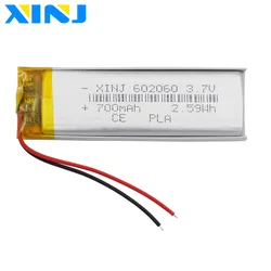 3.7V 700mAh 2.59Wh 602060 akumulator litowo polimerowy akumulator Lipo dla długopis z funkcją nagrywania GPS rejestrator jazdy LED światła Sat Nav