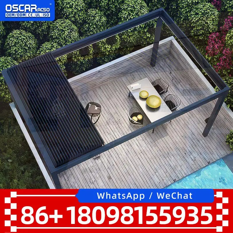 EnergySaving Aluminum Alloy Solarium with Contemporary Design for Winter Garden Villa Warehouse pergolas