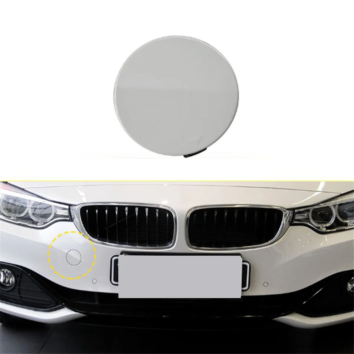 51117362392 Right Front Bumper Towing Trailer Cap for F32 F33 F36 2014-2020 Tow Hook Cover Car Parts White