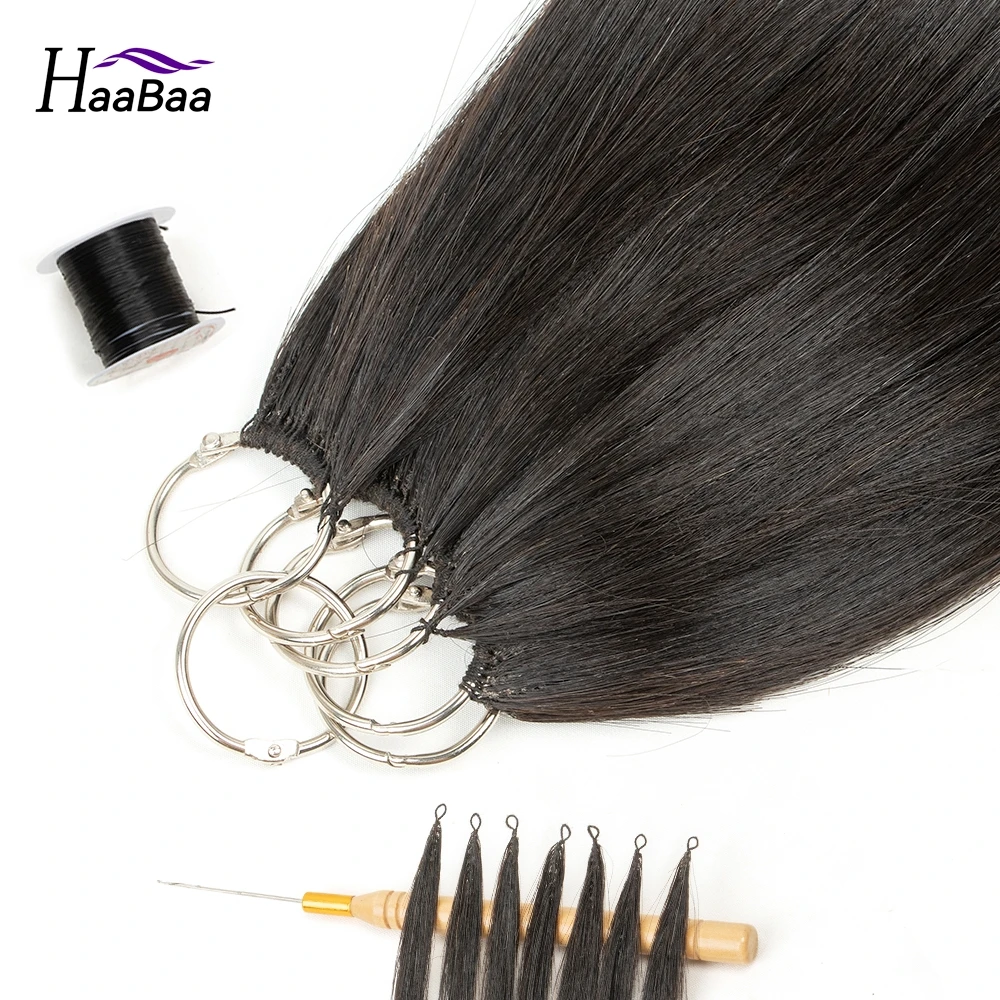 

Feather Human Hair Extensions Straight 16" 18" 20" 22" Blonde Micro Braiding Hair Machine Remy Extension 40pcs/pack Salon Hair