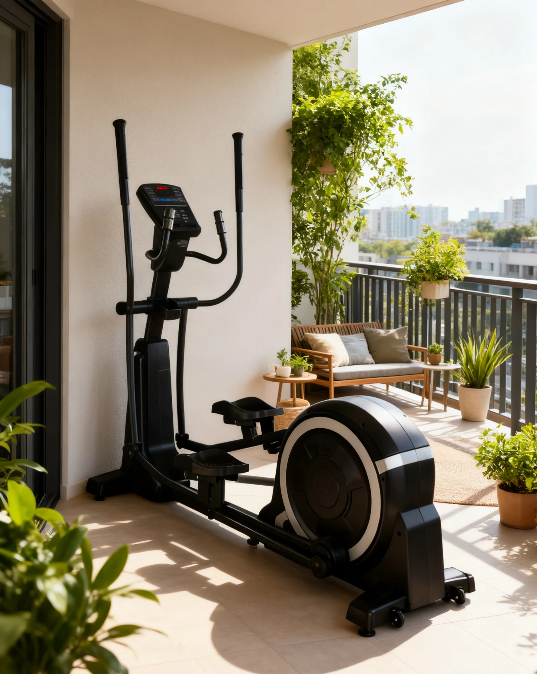 Elliptique magnétique Commercial Electric Cardio avec 16 niveaux de résistance, entraînement hyper-silencieux, pas de 15,5 pouces, version améliorée, pour usage domestique