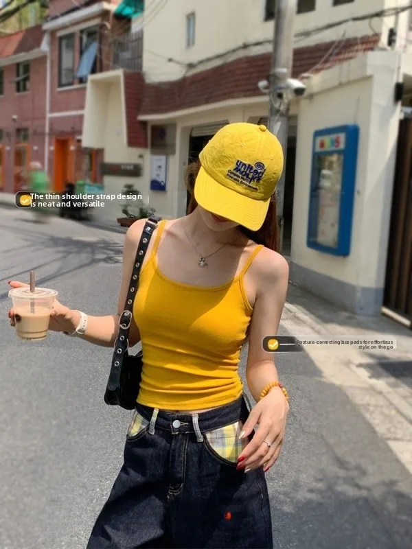 الأصفر سليم صالح المرأة سترة علوية Svel Beau Killer شتاء 2025 جديد Sle ملابس داخلية غير رسمية مطابقة تنوعا تانك القمم