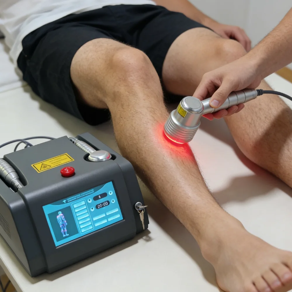 

Домашний лазер для глубокой терапии 1055 мВт, с двумя независимыми насадками для лечения боли в суставах/мышцах, растяжений и медленно заживающих ран