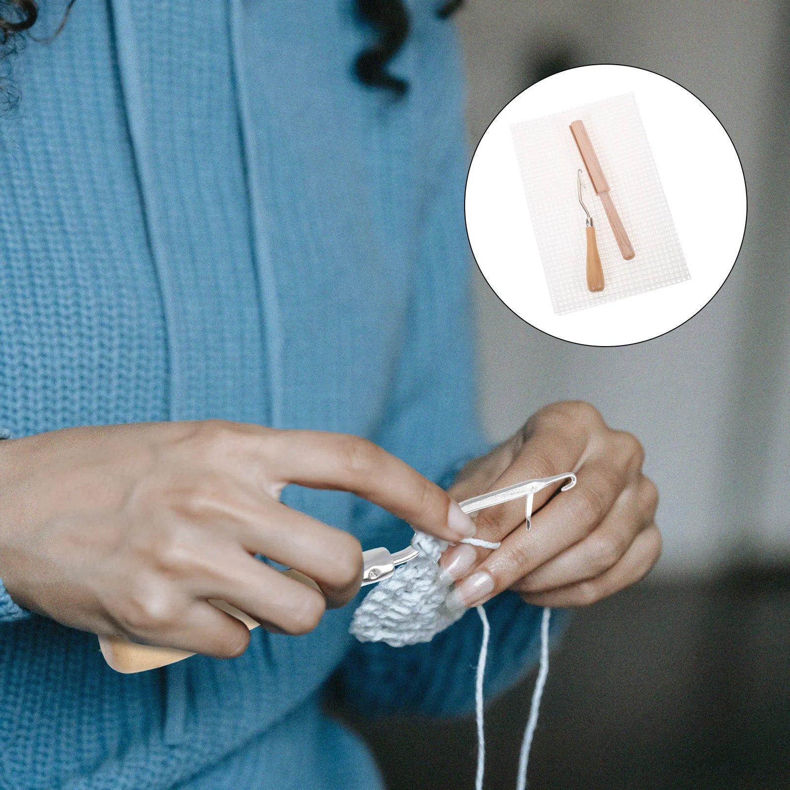 

1Set Rug Yarn Tool Kit Complete Configuration Beginner Friendly Reliable Tapestry Making Materials Rug Yarn Tool