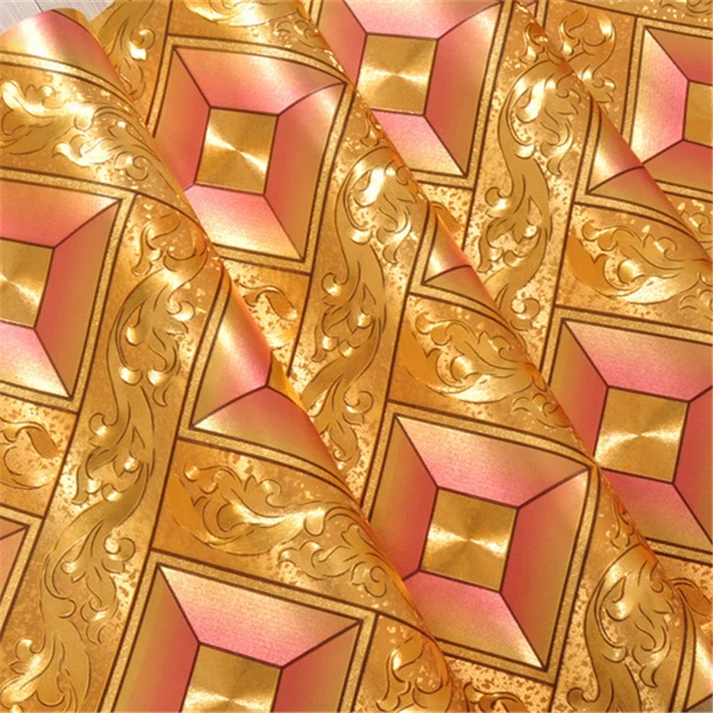beibehang-3d-ceiling-wallpaper-roll-diamond-lattice-ktv-gold-foil-yellow-wallpapers-for-living-room-aisle-wall-papers-home-decor