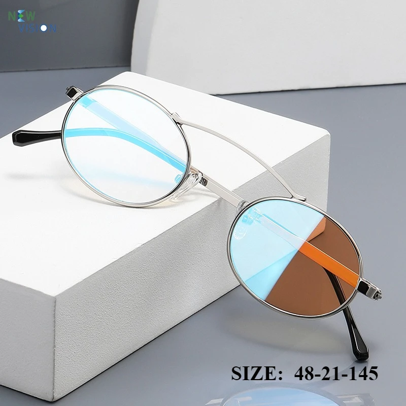 

Новые женские солнцезащитные очки, металлические однолучевые солнцезащитные очки с защитой от УФ-лучей, круглая оправа, цветная пленка, персонализированные солнцезащитные очки для уличной фотографии, мужские