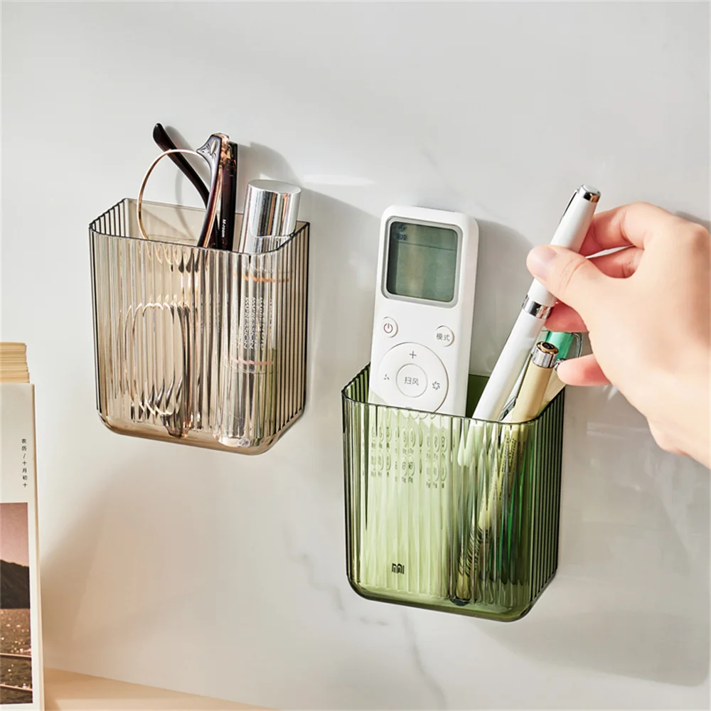 1 Piece of Miscellaneous Goods Remote Control Wall Mounted Hanging Box Wall Storage Box Mobile Phone Storage Rack Hanging Rack