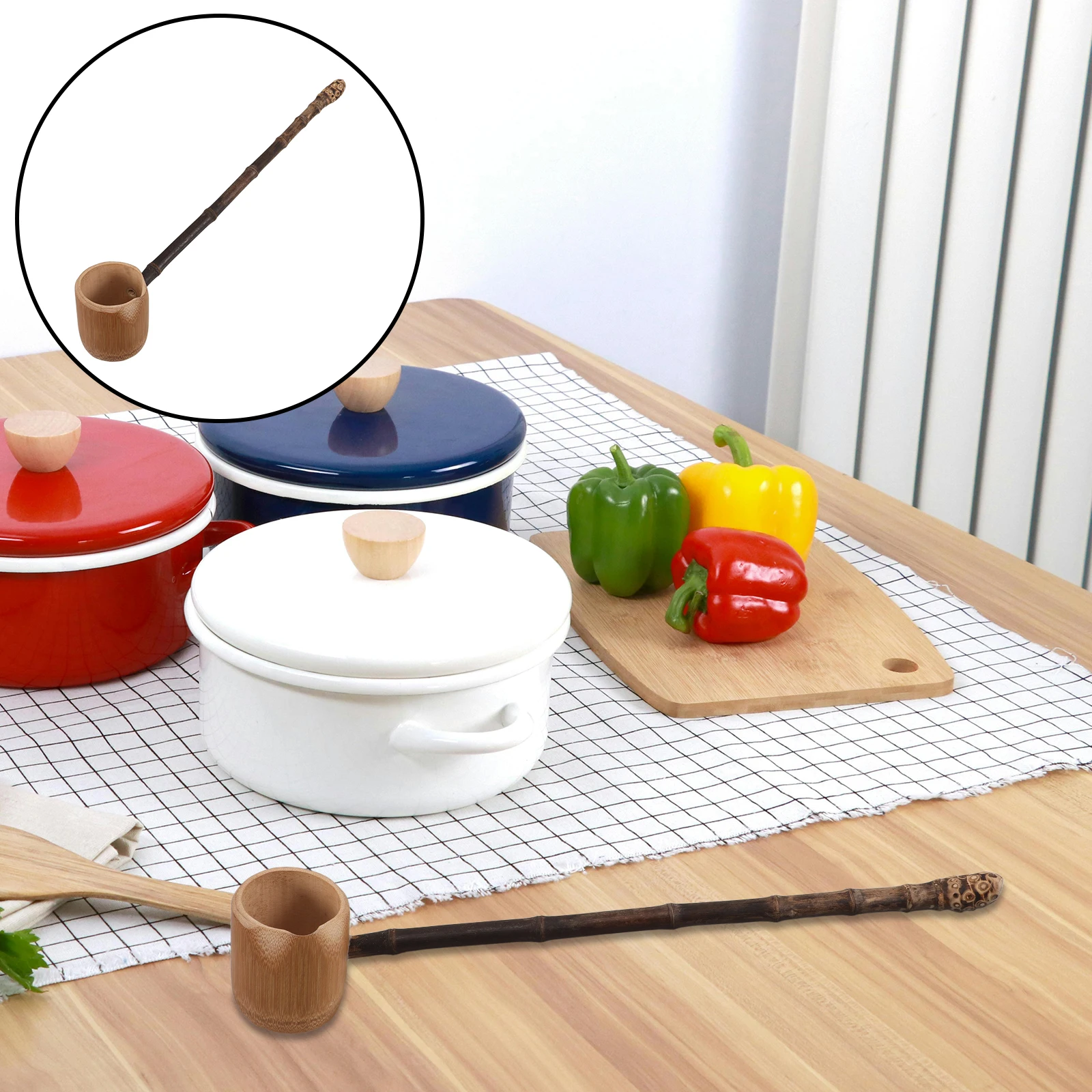 

Bamboo Water Spoon Cooking Watering Dipper Chinese Home Tea Ceremonies Ladle Bath