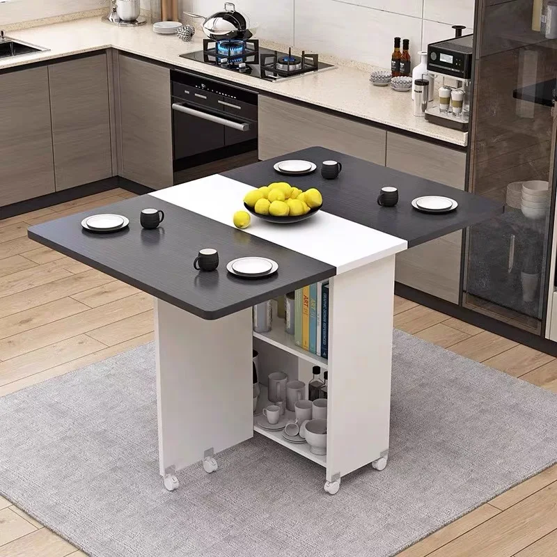 xx-Modern Wooden 1M Folding Dining Table Colour Blocked Long Table For Home Living Room For Villa And Apartment^