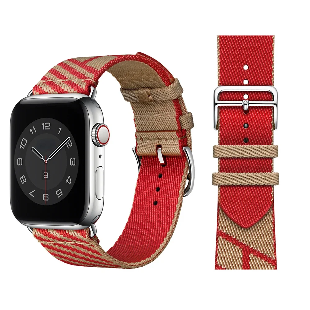 Nylon Fabric Strap for Apple Watch Band Ultra 10 9 8 7 46mm 45mm 44mm Bracelet Wristband iWatch Series 6 5 4 SE 42mm 41mm 40mm