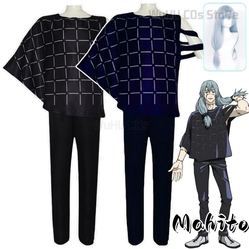 

Mahito Cosplay Costume Irregular Shirt Pants Mahito Uniform Suit Wig Halloween Carnival Party Outfit Party Set For Comic Con