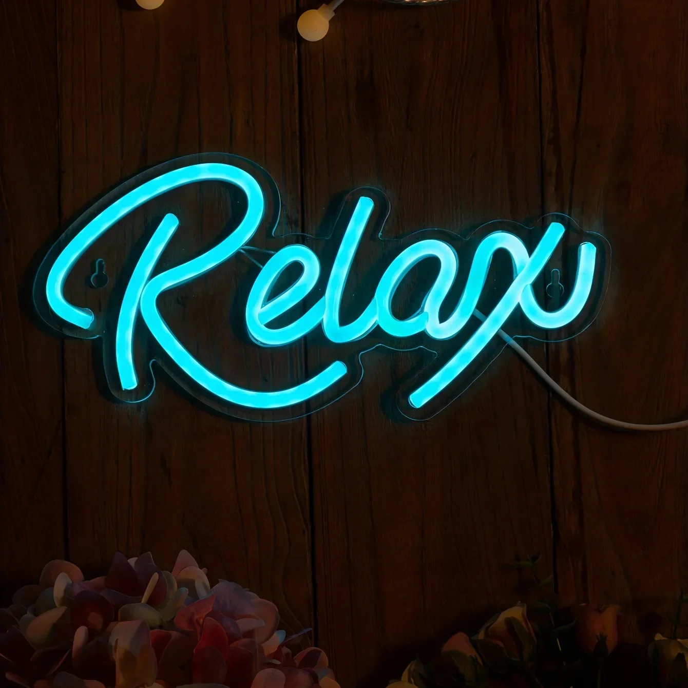 1pc Modern Neon Light USB LED Sign For Home And Party Decor - Relaxing Letter Design For A Relaxing Atmosphere