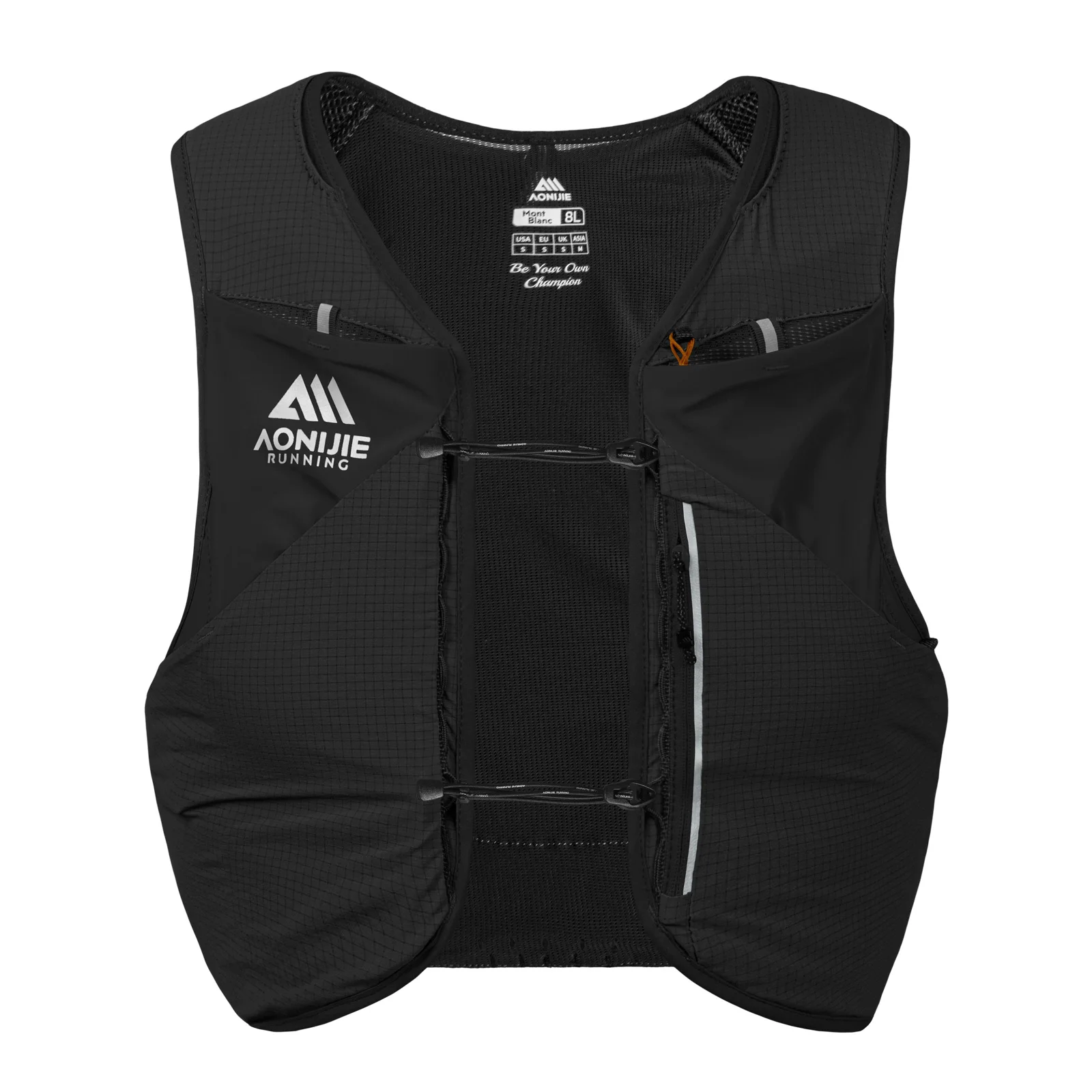 Aonijie MB-8L Outdoor Professional Running Vest Pack Marathon Vest Backpack Bag with 2 Soft Flasks Water Bottles Trailing Run