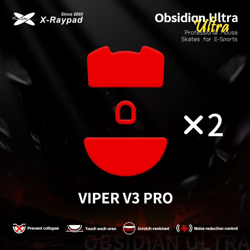 X-Raypad Obsidian Ultra Masterful Mouse Skates for Razer Viper V3 Pro