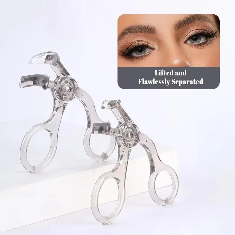 Dual-Type Eyelash Curler with Comb Long-lasting Eyelash Curler Wide Partial Clip Options Waterproof Natural Curl Eye Makeup Tool