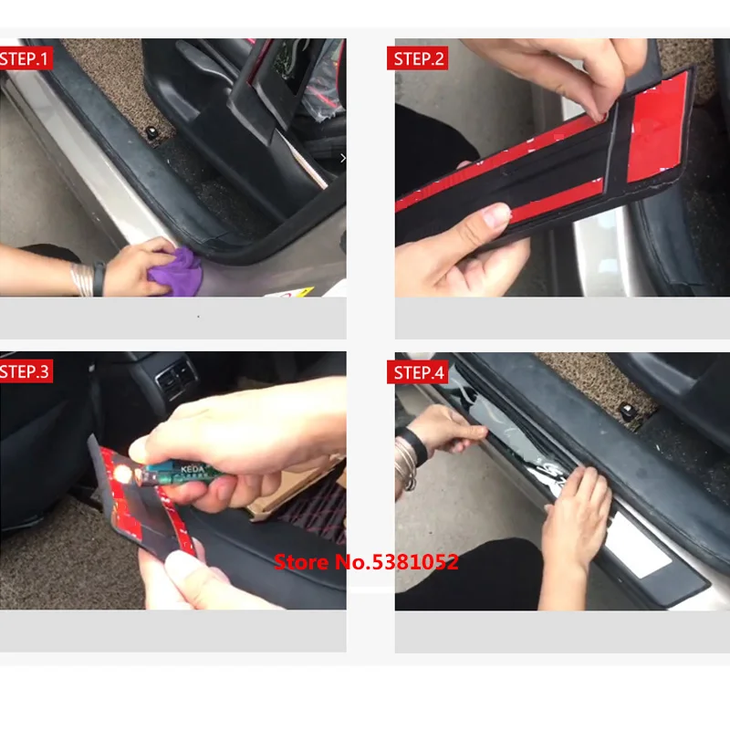 For Changan Uni-k Unik 2022 2021 Stainless Steel Door Sill Kick Protector Guard Scuff Plate Pedal Cover Car Styling Accessories