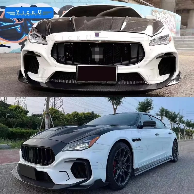 

Custom made New Arrival forMaserat Quattroporte Upgrade Topcar Wide Style Front Bumper Fenders Side Skirts Carbon Fiber Body Kit