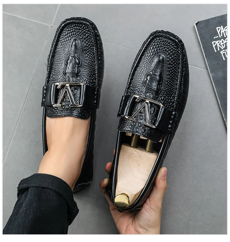 Neue Marken-Herrenschuhe, hochwertige Freizeitschuhe, Slipper, Business-Schuhe, bequeme Fahrschuhe, Zapatos De Hombre – Detail 9