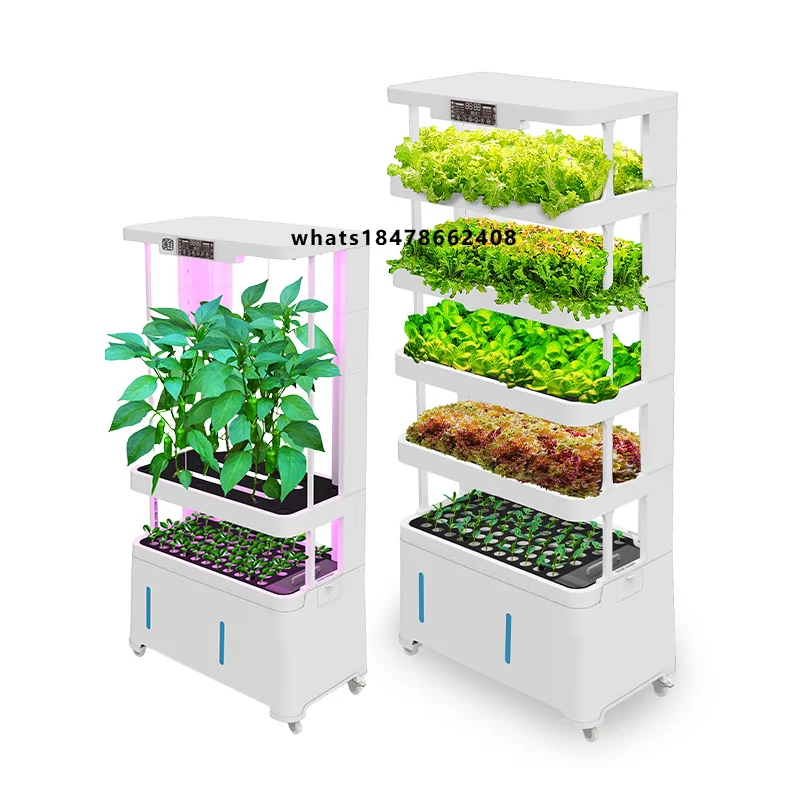 New Intelligent Indoor Hydroponic Vegetable Growing System Food Grade Plastics Hydroponic Equipment