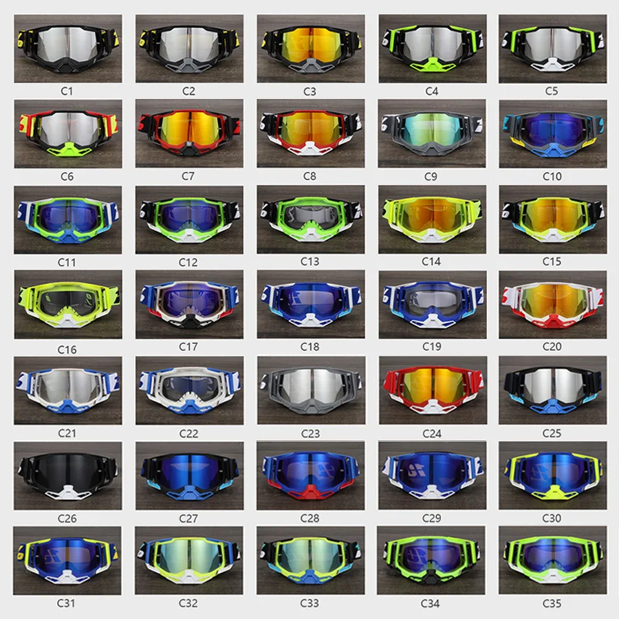 2025 novos óculos de motocicleta à prova de vento à prova de poeira anti-nevoeiro proteção alça ajustável lentes intercambiáveis para fora de estrada