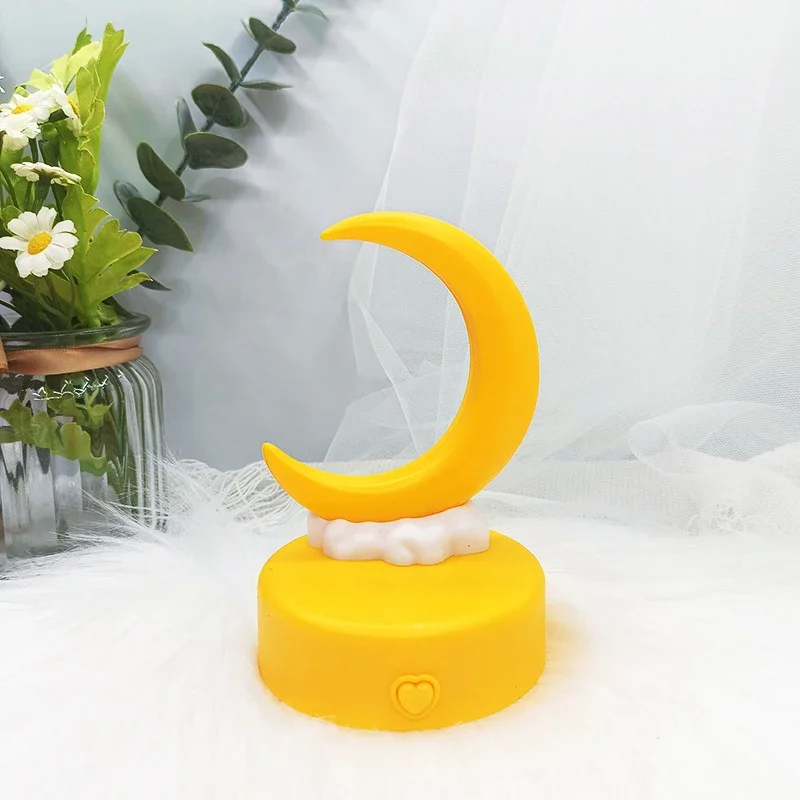 Moon Night Light Bedroom Desk Lamps Decorative Moon Lights DIY Luminous Toy Children Baby Room Bedside Atmosphere Light