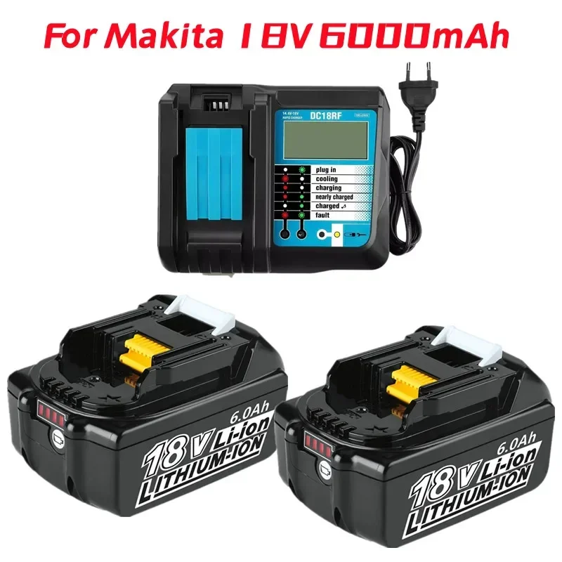

6000mAh BL1860 Replacement Battery for 18V Makita Battery, Lithium-ion Battery for Makita 18v battery BL1840 Bl1830 Bl1850