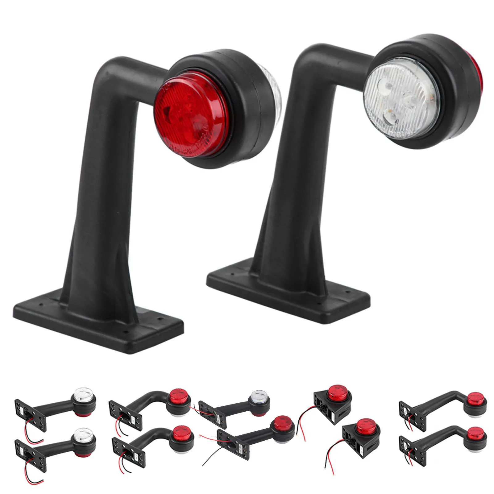 Side Marked Lamp Side Marker Lamp 12 LED 10V‑30V Elbow Side Marker Indicator Light Lamp Side Marked Lamp for Car Truck
