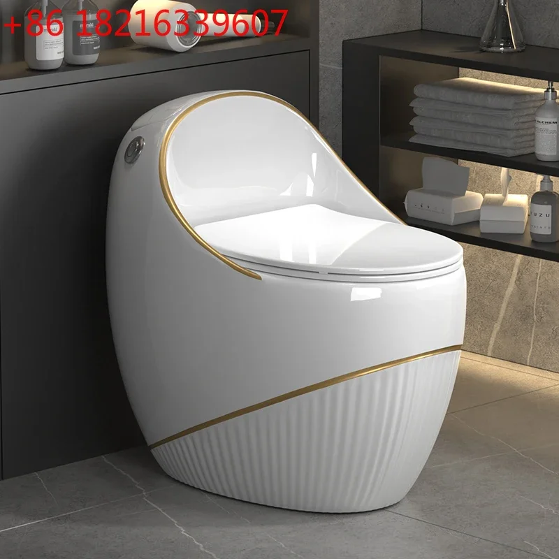 Egg toilet modern light luxury creative gray color toilet siphon water saving