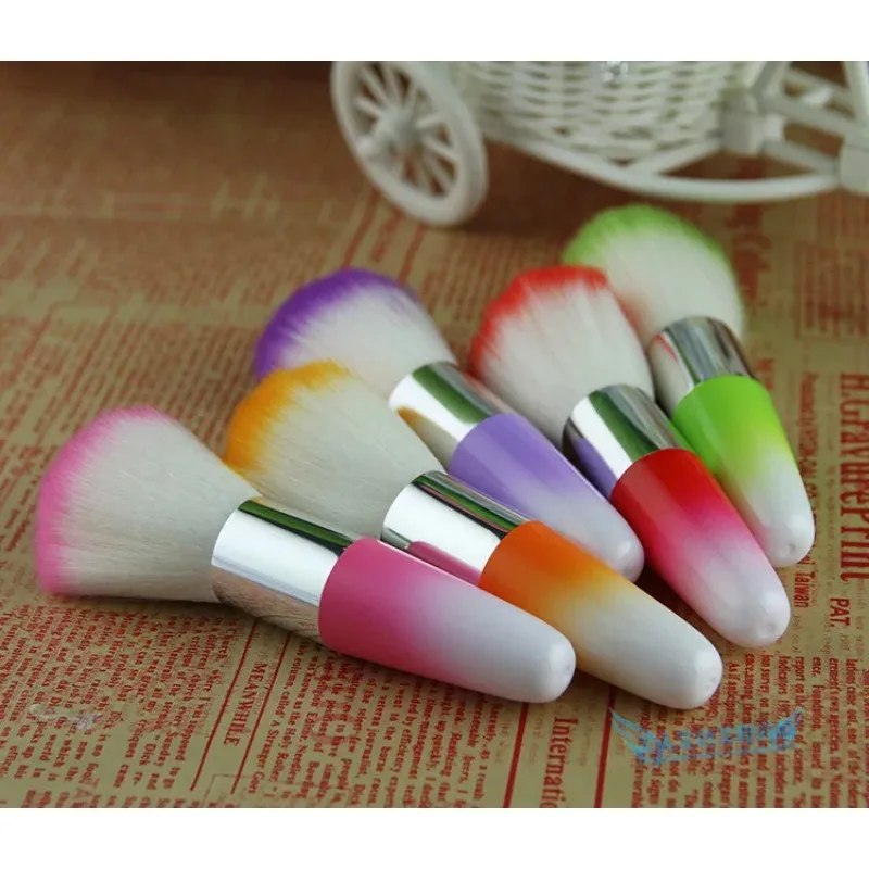 Professional Mini Portable Acrylic Nail Brush French Soft Cleaning Brushes UV Gel Powder Dust Makeup Cleaner Nail Brushes