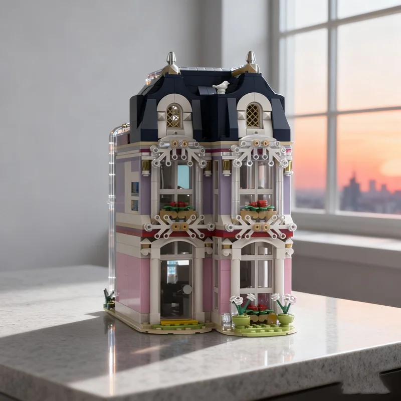 

1197 шт. MOC Seasons Cafe альтернативный дизайн набор друг модели строительные блоки игрушка DIY креативный рождественский подарок кирпич детский день рождения