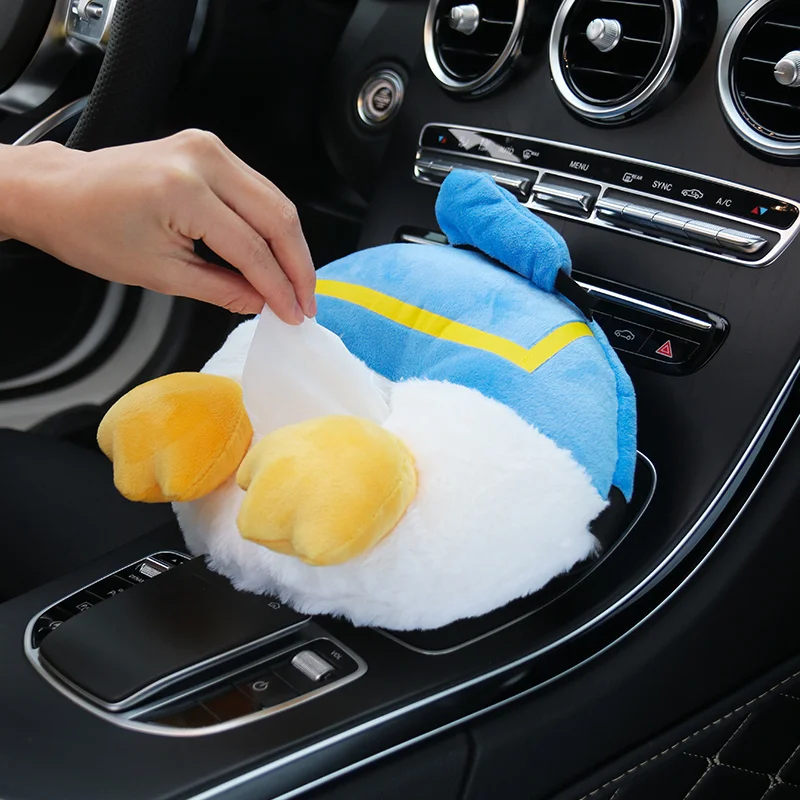 

New Car tissue box creative internet celebrity cartoon cute car hanging type car butt tissue cover car paper box Creative cartoo
