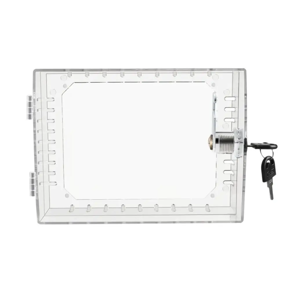 Universal HVAC Thermostat Lock Box Clear Protective Guard Shield With Keys For Temperature Controller Security Case