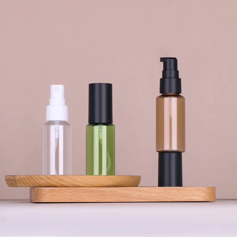 10/30/50pcs 30ml Refillable Clear/Green/Matte Brown PET Perfume Atomizer Empty Plastic Spray Bottles Protable Travel Bottles
