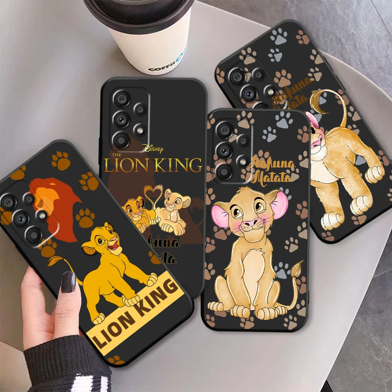 

Disney The Lion King For Samsung A53 A52 A33 A32 A51 A71 A21S A13 A73 A55 A22 A23 A35 A72 A54 A12 5G Black TPU Phone Case