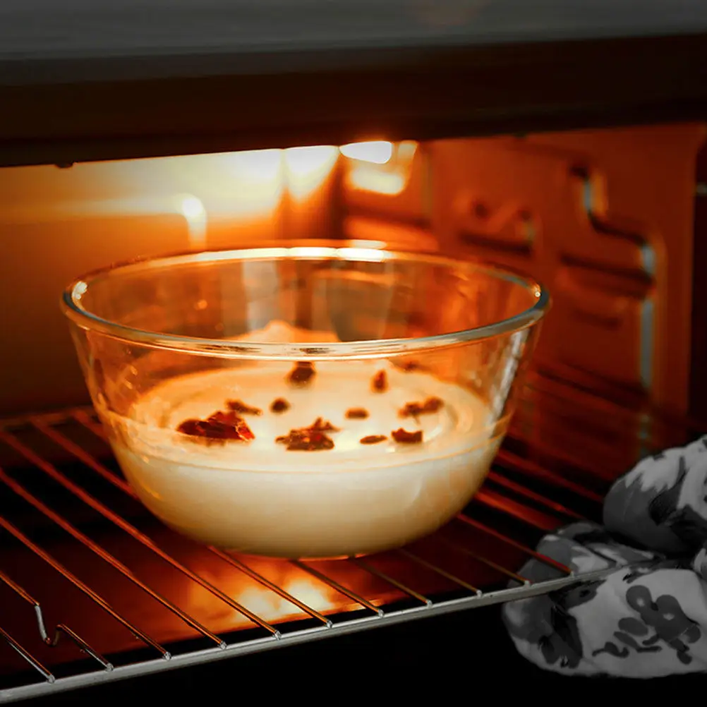 1Pcs Premium Clear Glass Salad Bowl for Food Serving Storage Rice Noodle Fruit Dessert Soup Home Kitchen Tableware Transparent