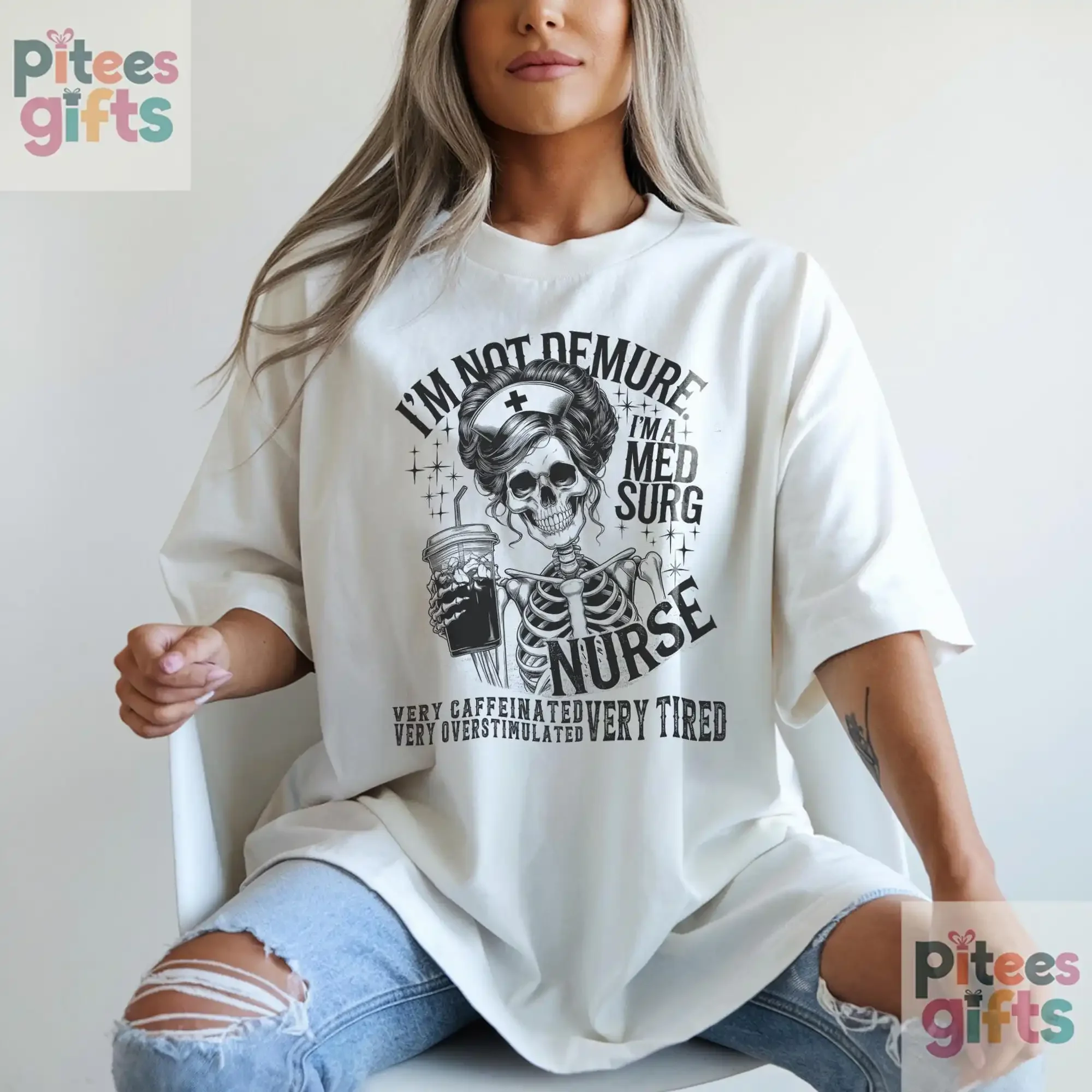 Funny Med Surg Nurse T Shirt Snarky I m Not Demure Medical Surgical Floor Appreciation Sarcastic Nursing